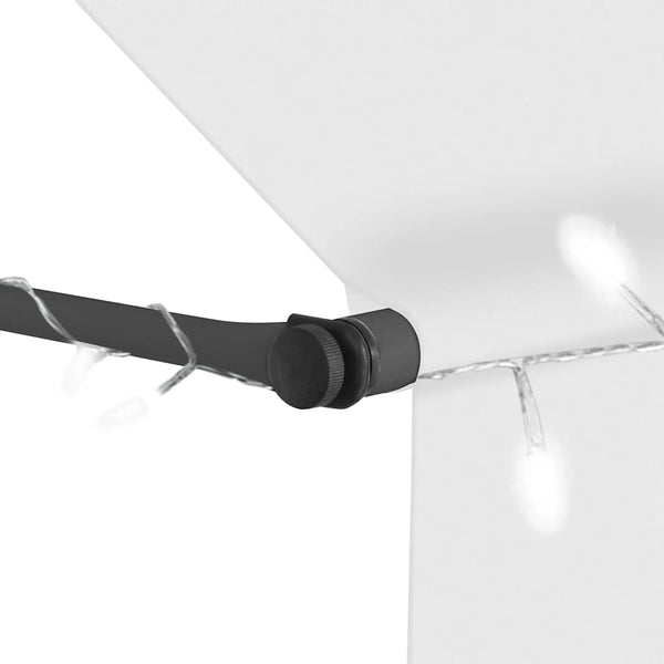 Creme Gelenkarmmarkise mit LED-Beleuchtung Levente 150cm