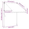 Creme Gelenkarmmarkise mit LED-Beleuchtung Levente 150cm