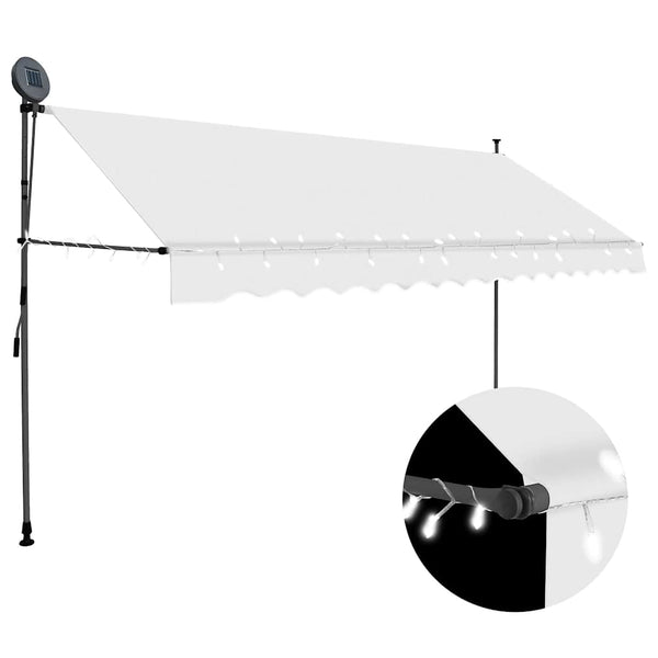 Kerma sisäänkelattava markiisi led-valoilla Levente 350cm