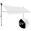 Cremefarbene Kassettenmarkise mit LED-Beleuchtung Levente 400cm