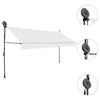 Cremefarbene Kassettenmarkise mit LED-Beleuchtung Levente 400cm
