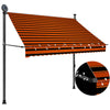Orange-braune Kassettenmarkise mit LED-Beleuchtung Levente 200cm