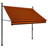 Orange-braune Kassettenmarkise mit LED-Beleuchtung Levente 200cm