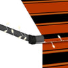 Orange-braune Kassettenmarkise mit LED-Beleuchtung Levente 200cm