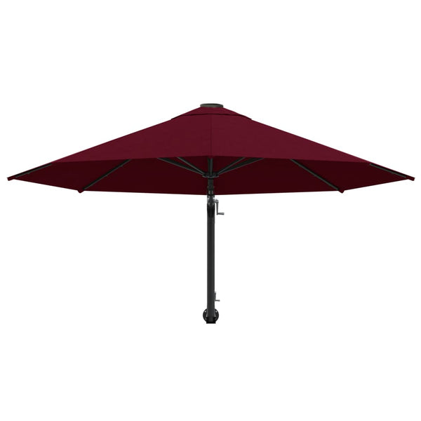 Roter Wandsonnenschirm mit Metallstange Aitan 300cm