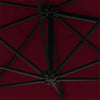 Roter Wandsonnenschirm mit Metallstange Aitan 300cm