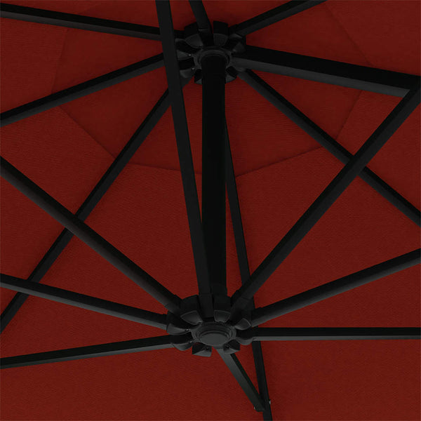 Terracotta-Wandsonnenschirm Aitan 300cm (Metallstange)