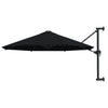 Schwarzer Sonnenschirm zur Wandmontage Aita 300cm (Metallmast)