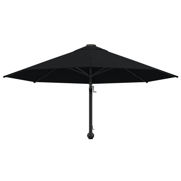 Schwarzer Sonnenschirm zur Wandmontage Aita 300cm (Metallmast)