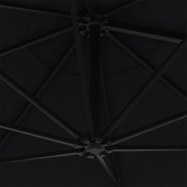 Schwarzer Sonnenschirm zur Wandmontage Aita 300cm (Metallmast)