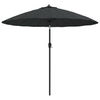 Anthrazitfarbener Sonnenschirm Aluminiumstange Ioandi 270cm