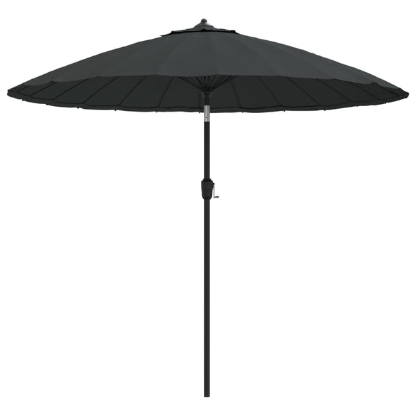 Anthrazitfarbener Sonnenschirm Aluminiumstange Ioandi 270cm