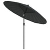 Anthrazitfarbener Sonnenschirm Aluminiumstange Ioandi 270cm