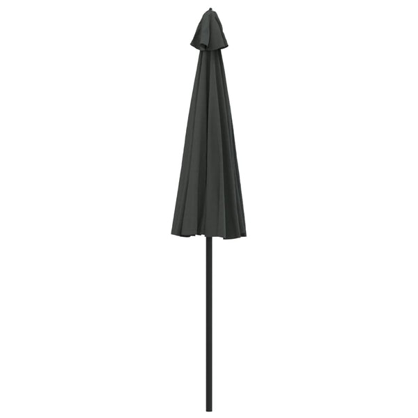 Anthrazitfarbener Sonnenschirm Aluminiumstange Ioandi 270cm