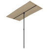 Grau-beiger Sonnenschirm Aluminiumstange Candidia 180x110cm