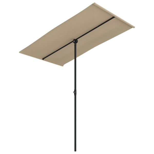 Grau-beiger Sonnenschirm Aluminiumstange Candidia 180x110cm