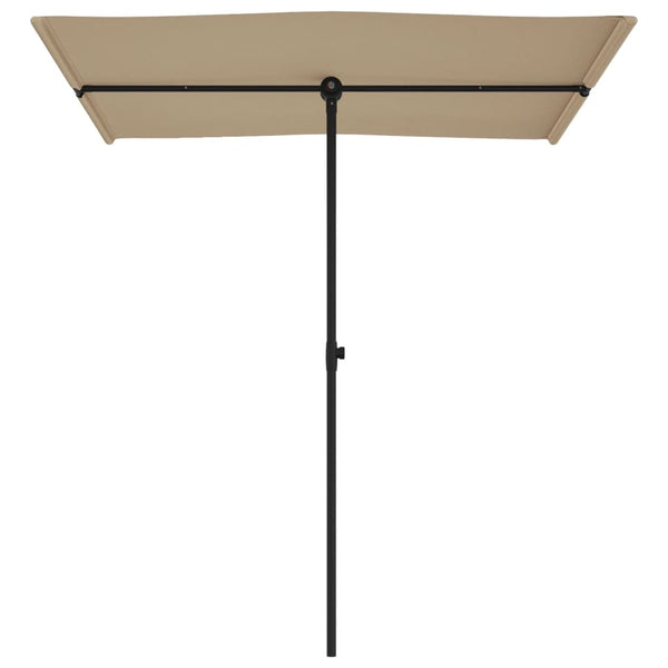 Grau-beiger Sonnenschirm Aluminiumstange Candidia 180x110cm