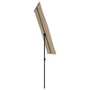 Grau-beiger Sonnenschirm Aluminiumstange Candidia 180x110cm