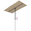 Grau-beiger Sonnenschirm Aluminiumstange Candidia 180x110cm