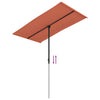 Terracotta-Sonnenschirm Aluminiumstange Candidia 180x110cm