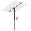 Sandweißer Sonnenschirm mit Aluminiumstange Candidia 2x1,5 m