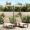 Sandweißer Sonnenschirm mit Aluminiumstange Candidia 2x1,5 m