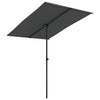 Anthrazitfarbener Sonnenschirm Aluminiumstange Candidia 2x1,5 m