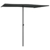 Anthrazitfarbener Sonnenschirm Aluminiumstange Candidia 2x1,5 m