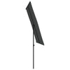 Anthrazitfarbener Sonnenschirm Aluminiumstange Candidia 2x1,5 m