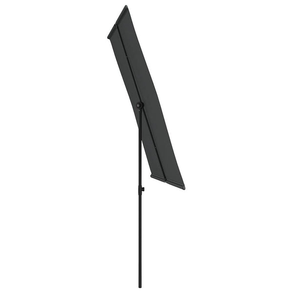 Anthrazitfarbener Sonnenschirm Aluminiumstange Candidia 2x1,5 m