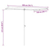 Anthrazitfarbener Sonnenschirm Aluminiumstange Candidia 2x1,5 m
