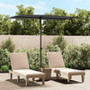 Anthrazitfarbener Sonnenschirm Aluminiumstange Candidia 2x1,5 m
