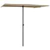 Graubrauner Sonnenschirm mit Aluminiumstange Candidia 2x1,5 m