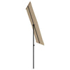 Graubrauner Sonnenschirm mit Aluminiumstange Candidia 2x1,5 m