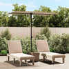 Graubrauner Sonnenschirm mit Aluminiumstange Candidia 2x1,5 m