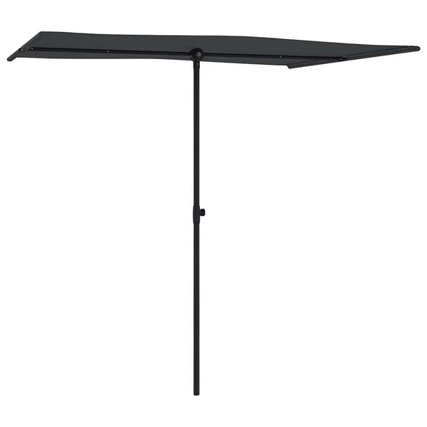 Schwarzer Sonnenschirm Aluminiumstange Candidia 2x1,5 m