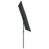 Schwarzer Sonnenschirm Aluminiumstange Candidia 2x1,5 m