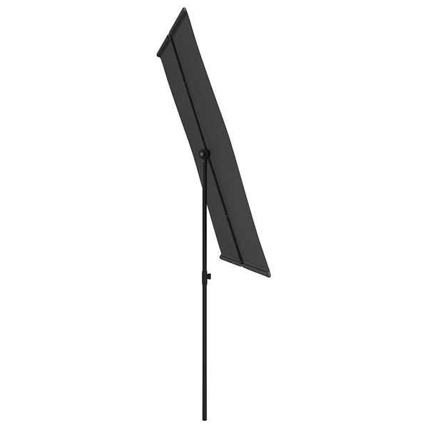 Schwarzer Sonnenschirm Aluminiumstange Candidia 2x1,5 m