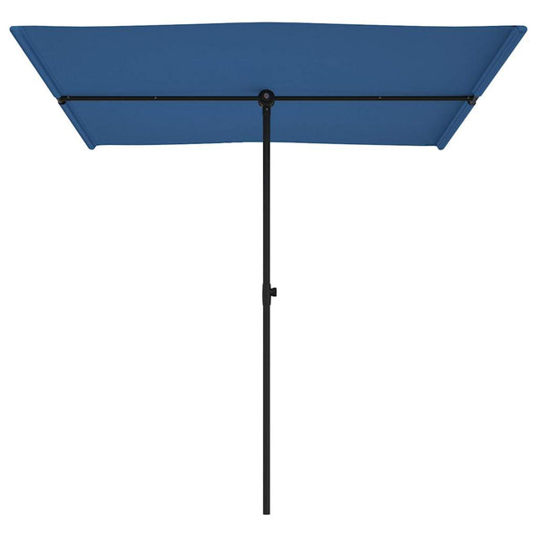 Himmelblauer Sonnenschirm Aluminiumstange Candidia 2x1,5 m