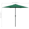 Grüner Sonnenschirm Aluminiumstange Sioldea 270x246cm