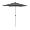 Anthrazitfarbener Sonnenschirm mit Aluminiummast Sioldea 270x246cm
