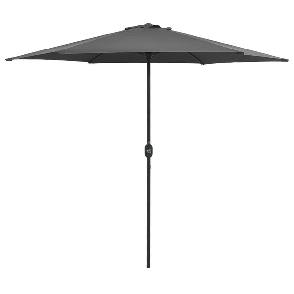 Anthrazitfarbener Sonnenschirm mit Aluminiummast Sioldea 270x246cm