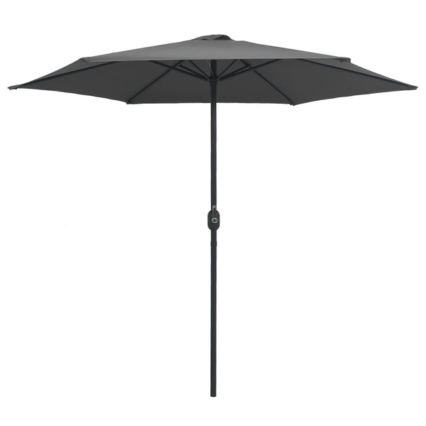 Anthrazitfarbener Sonnenschirm mit Aluminiummast Sioldea 270x246cm