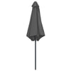 Anthrazitfarbener Sonnenschirm mit Aluminiummast Sioldea 270x246cm