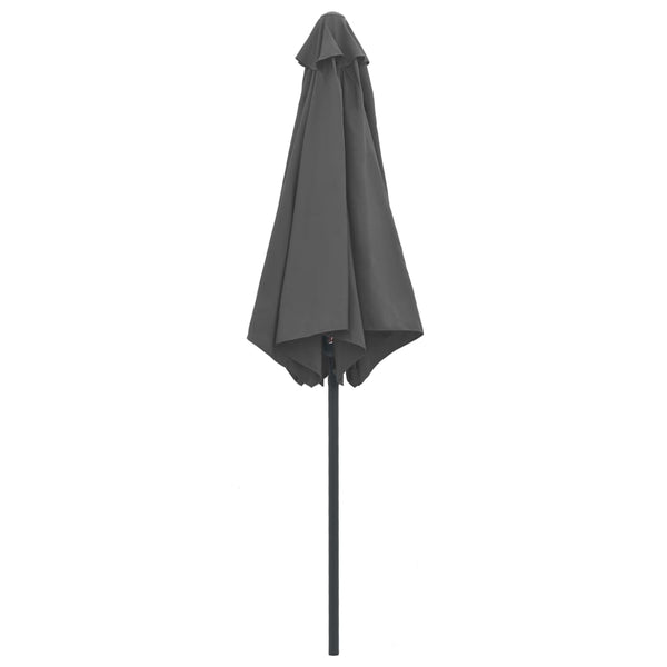 Anthrazitfarbener Sonnenschirm mit Aluminiummast Sioldea 270x246cm