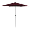 Weinroter Sonnenschirm Aluminiumstange Sioldea 270x246cm