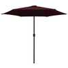 Weinroter Sonnenschirm Aluminiumstange Sioldea 270x246cm