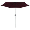 Weinroter Sonnenschirm Aluminiumstange Sioldea 270x246cm