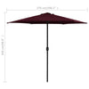 Weinroter Sonnenschirm Aluminiumstange Sioldea 270x246cm