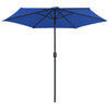 Himmelblauer Sonnenschirm Aluminiumstange Sioldea 270x246cm